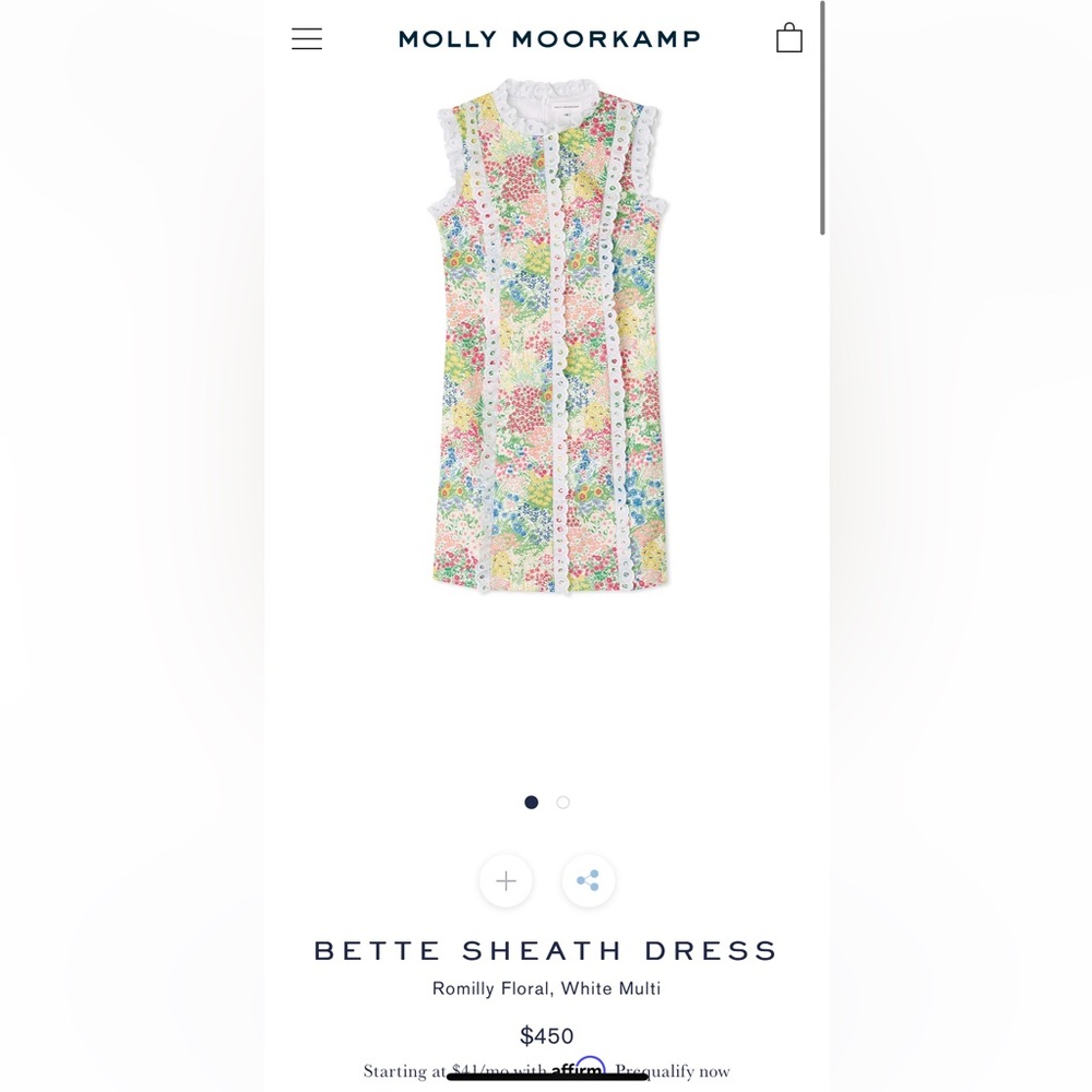 MOLLY MOORKAMP FLORAL DRESS WOTH LACE DETAILING